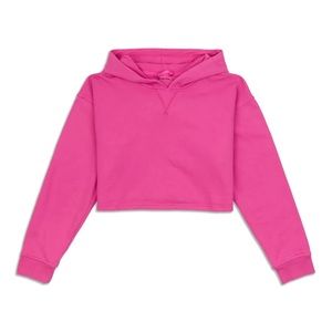 Lululemon Cropped Hoodie, Terry material, pink, size 6